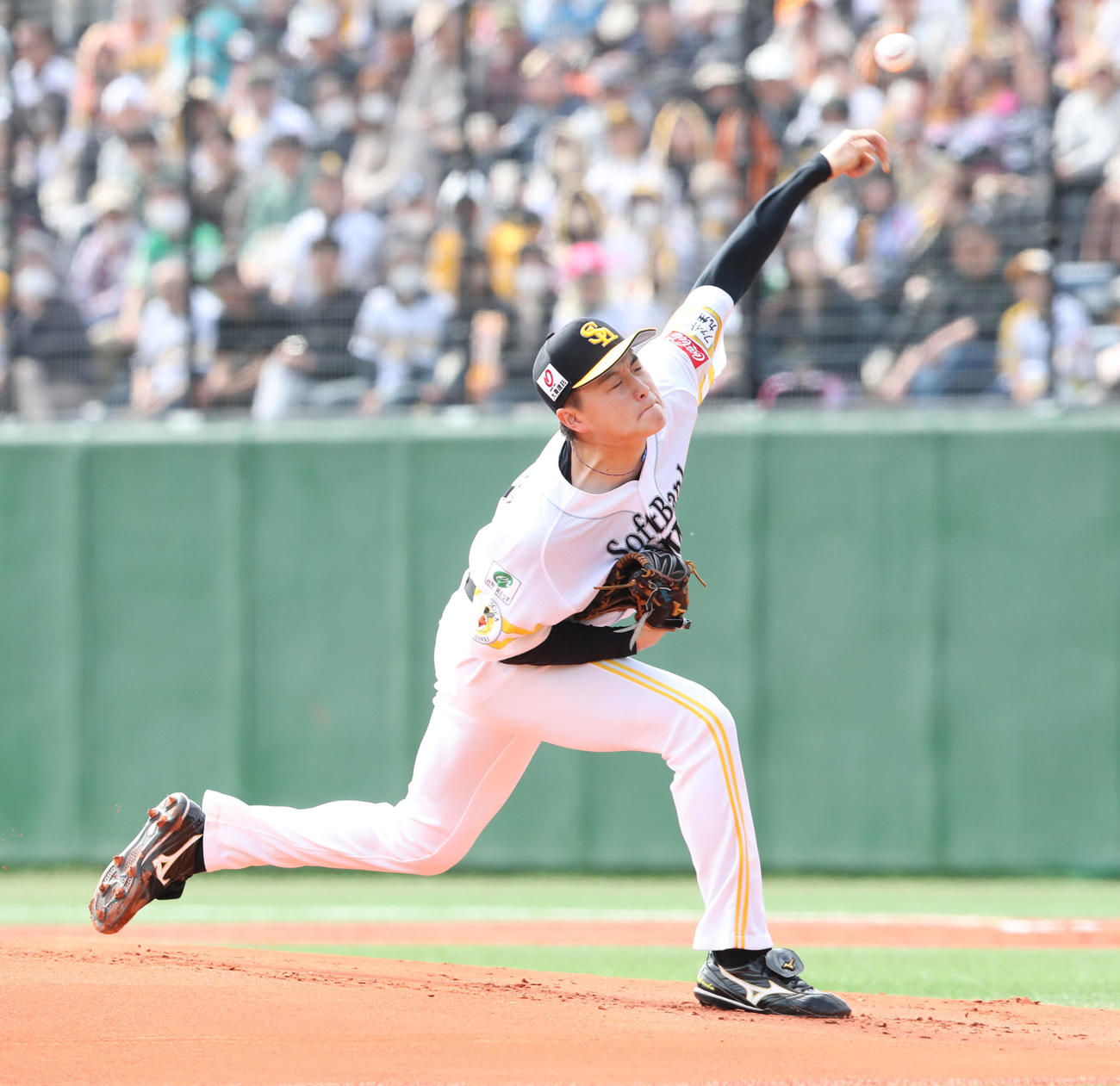 ソフトバンク対巨人　先発・前田純（撮影・梅根麻紀）