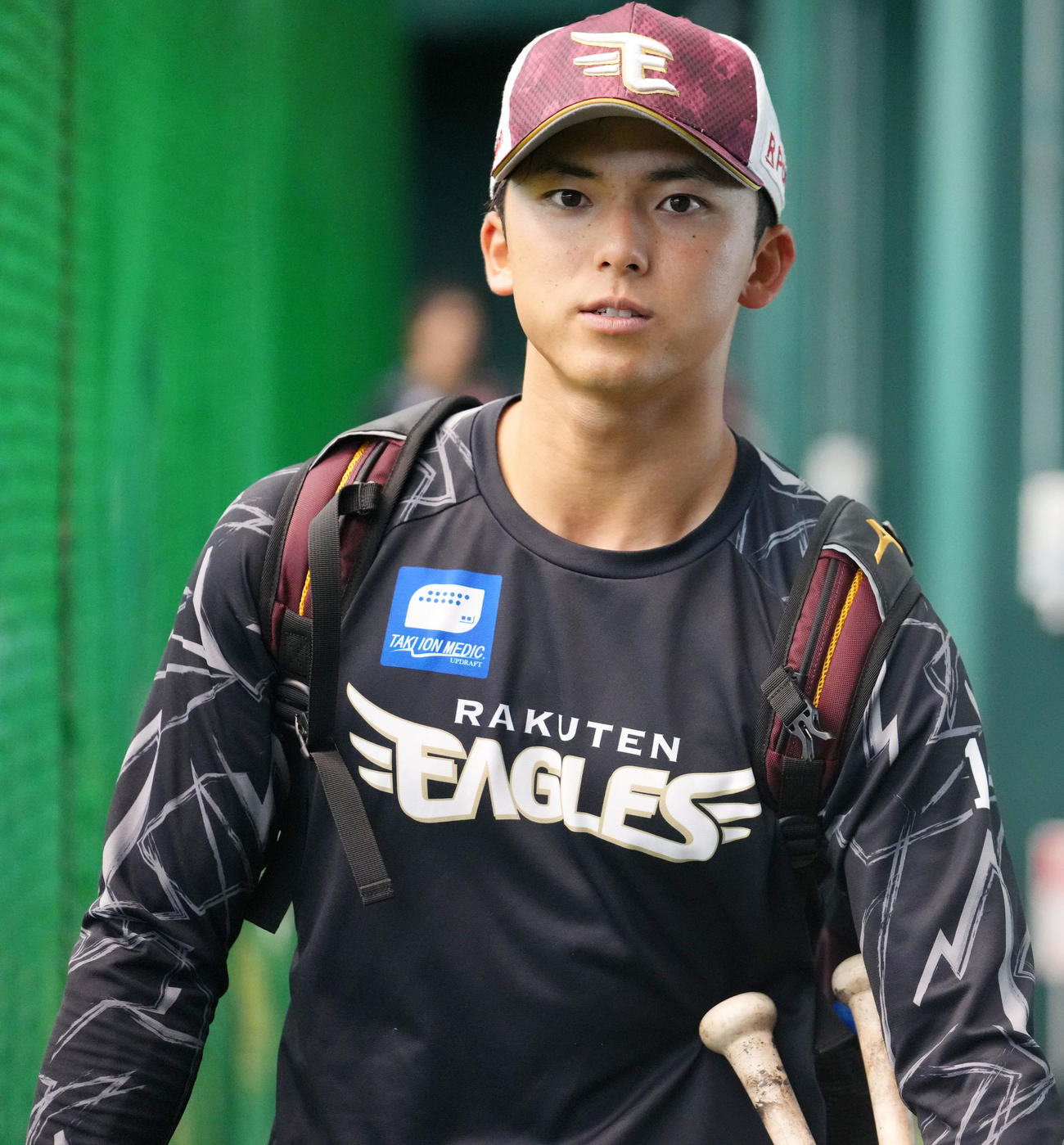楽天対ヤクルト　練習を終え引き揚げる楽天宗山（撮影・横山健太）