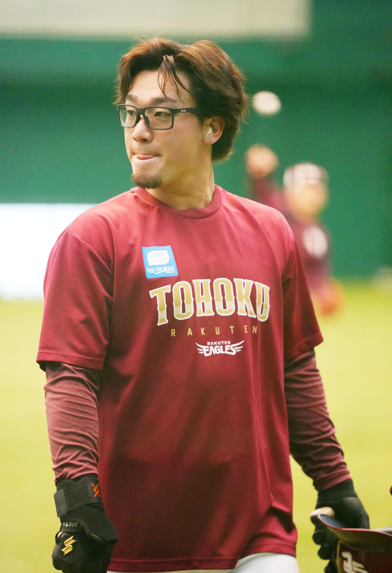 楽天対ヤクルト　1軍に合流した楽天安田（撮影・横山健太）