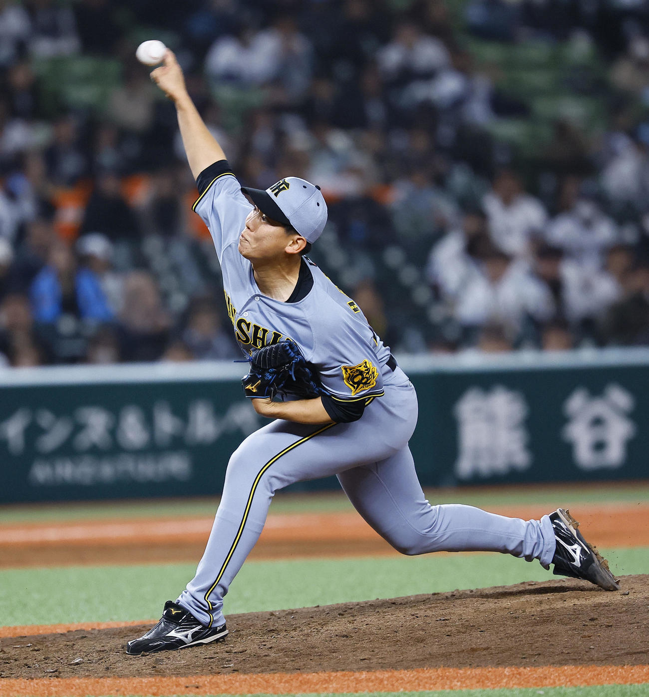 西武対阪神　9回に登板した阪神畠（撮影・藤尾明華）