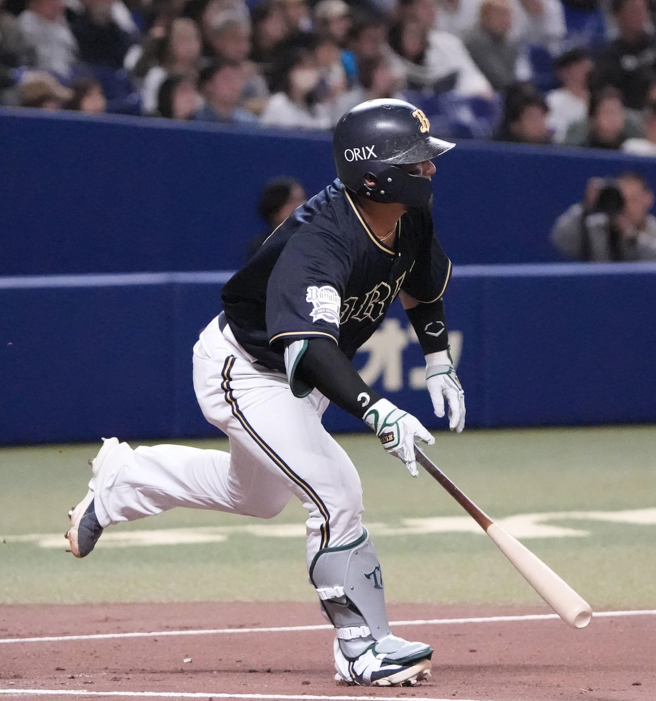 中日対オリックス　2回表オリックス1死、ニゴロに倒れる森（撮影・森本幸一）
