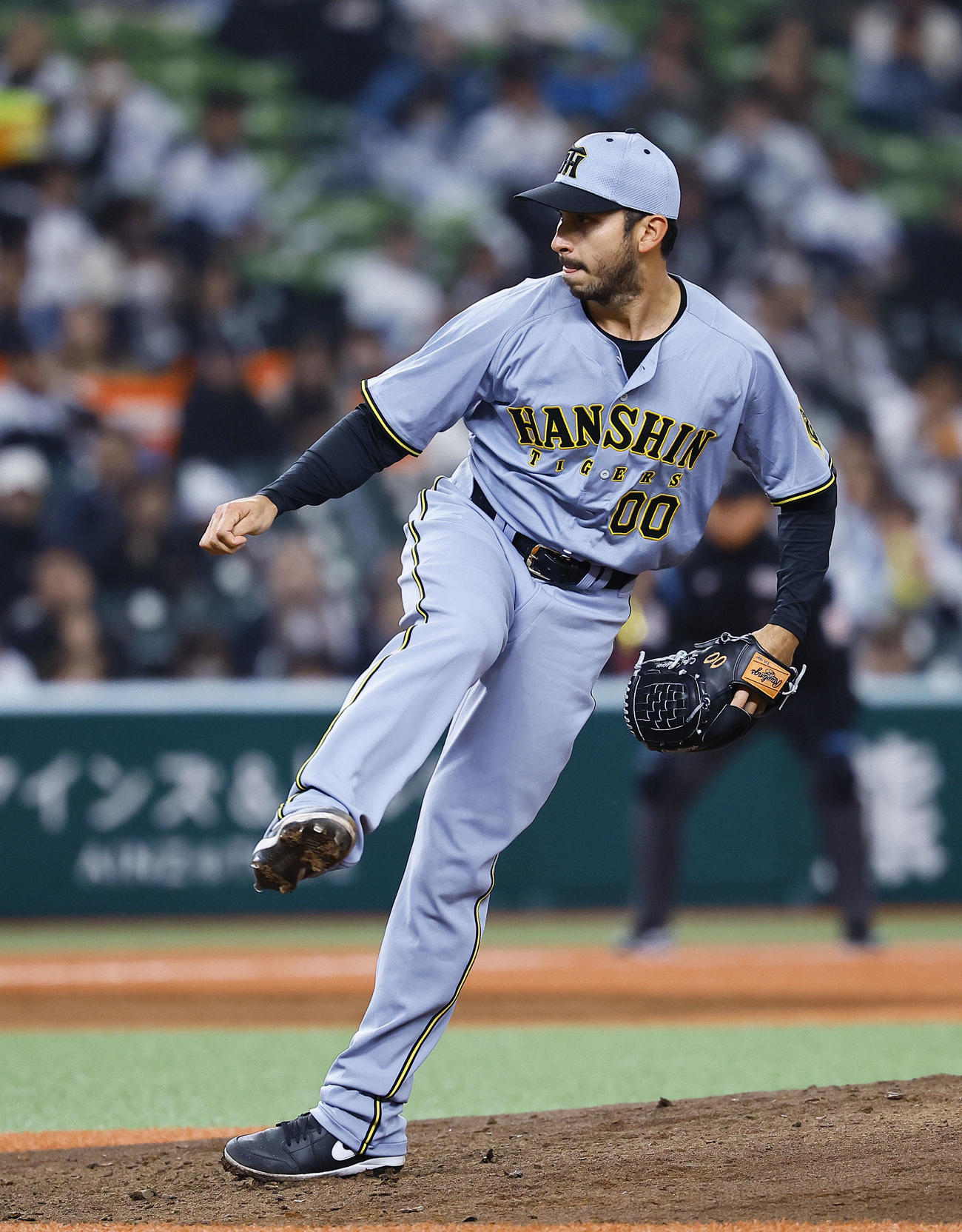 西武対阪神　5回、3番手で登板した阪神ゲラ（撮影・藤尾明華）
