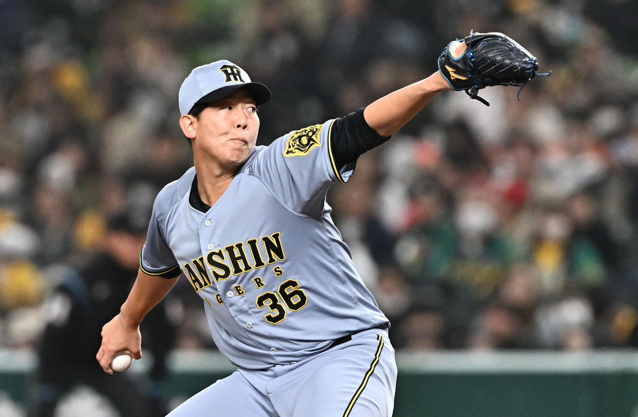 西武対阪神　9回裏、阪神5番手で登板し試合を締めた畠（撮影・滝沢徹郎）