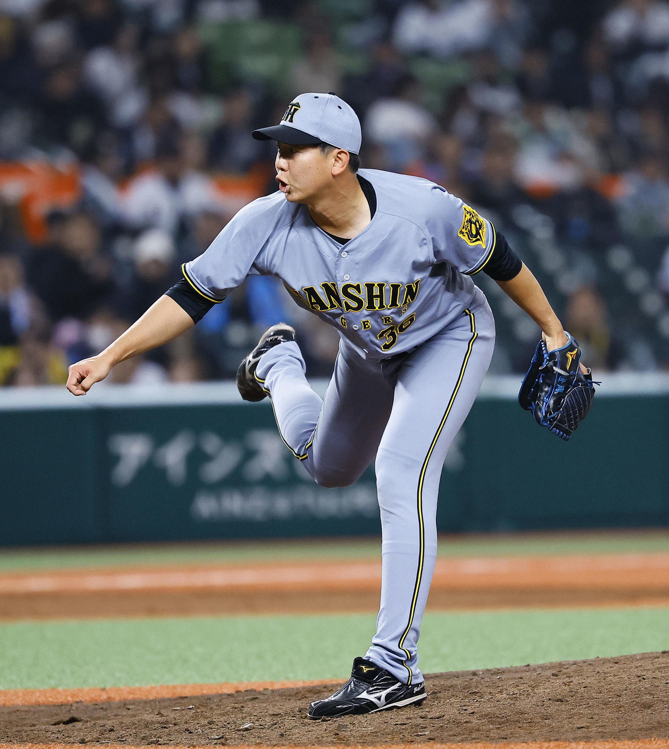 西武対阪神　9回に登板した阪神畠（撮影・藤尾明華）