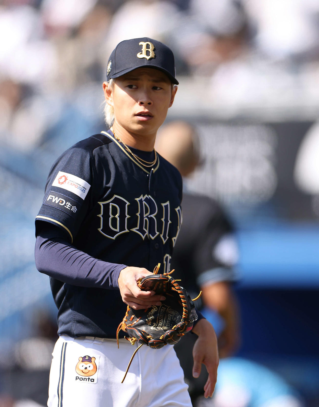 オリックス山岡泰輔（2024年3月15日撮影）