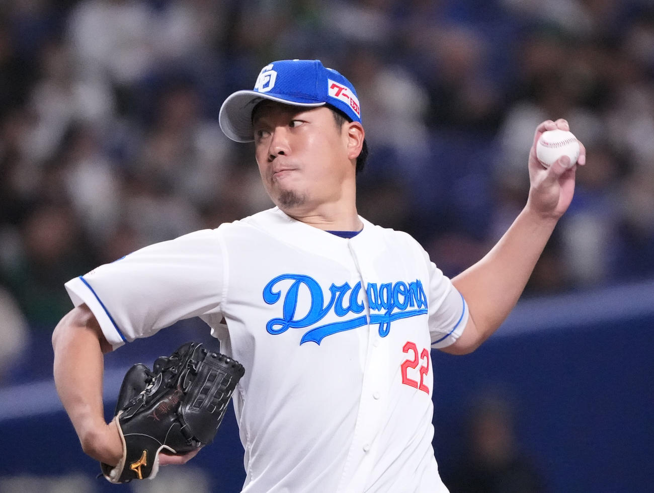 中日対オリックス　1回表、登板する中日先発大野（撮影・森本幸一）