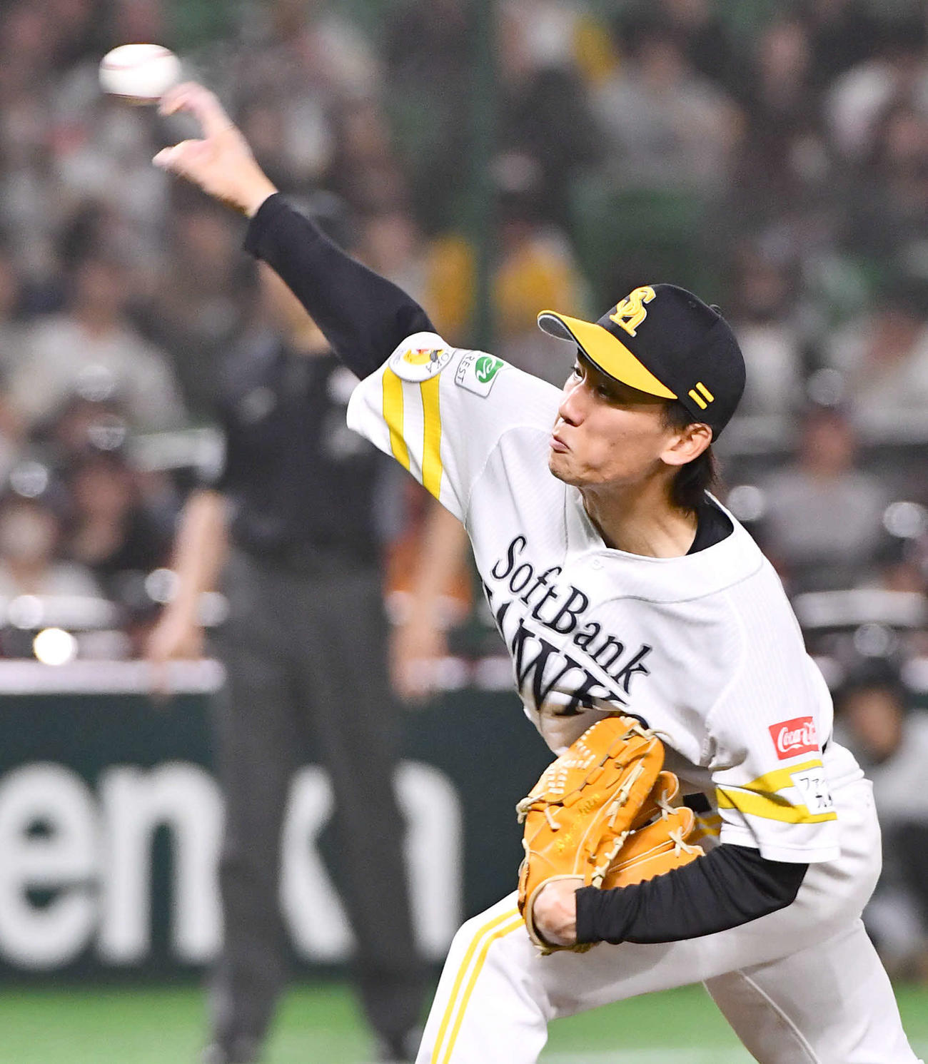 ソフトバンク対巨人　ソフトバンク先発の大津（撮影・岩下翔太）