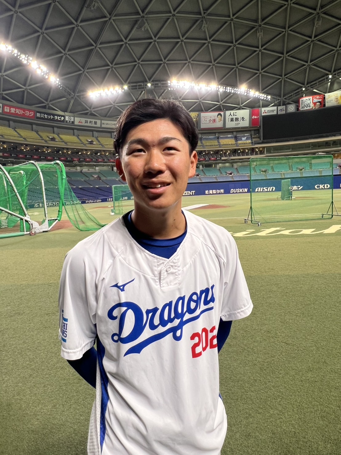 1軍に合流した中日育成ドラフト1位中村奈一輝