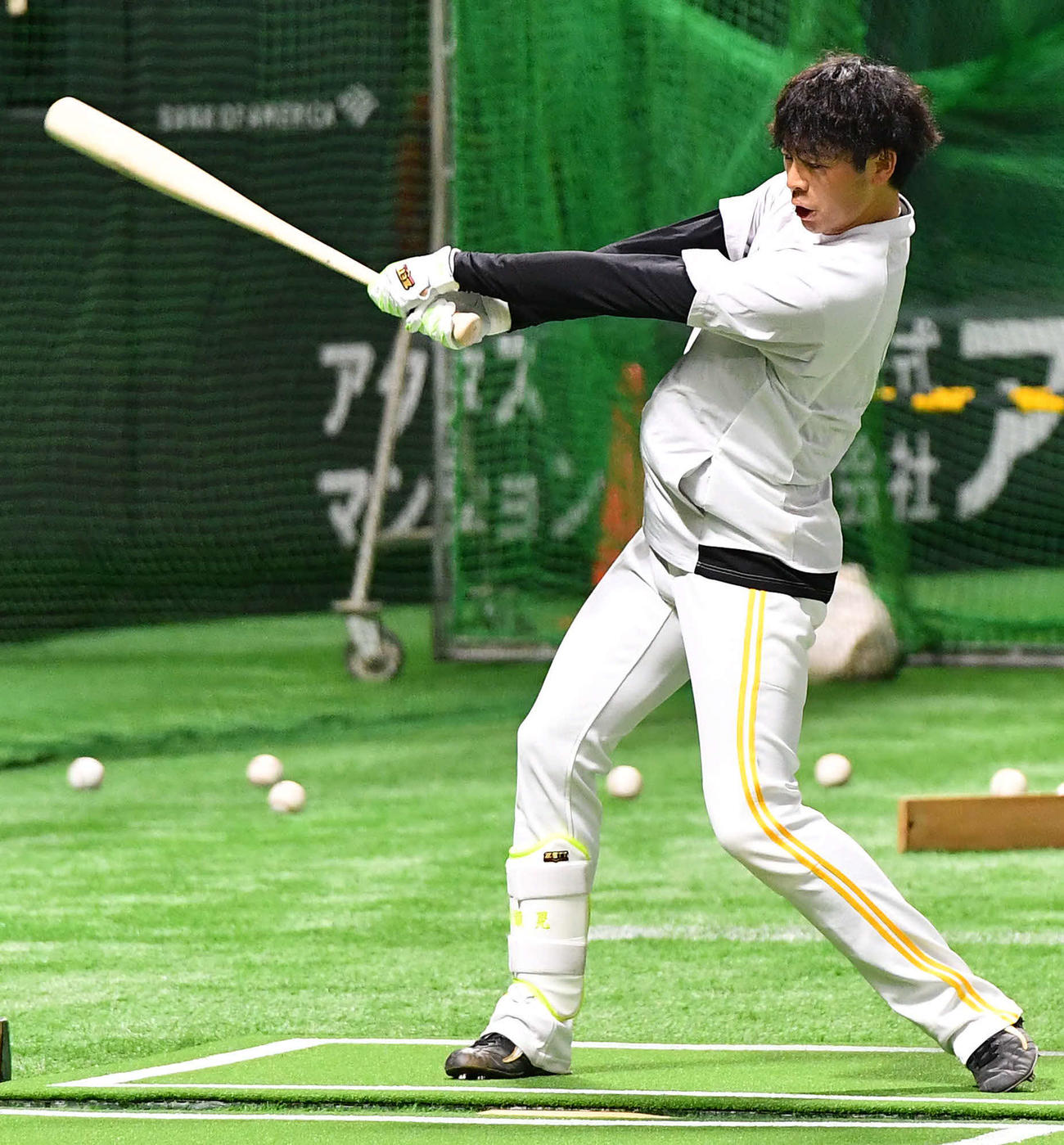 ソフトバンク対巨人　1軍に合流し、打撃練習を行う川瀬（撮影・岩下翔太）
