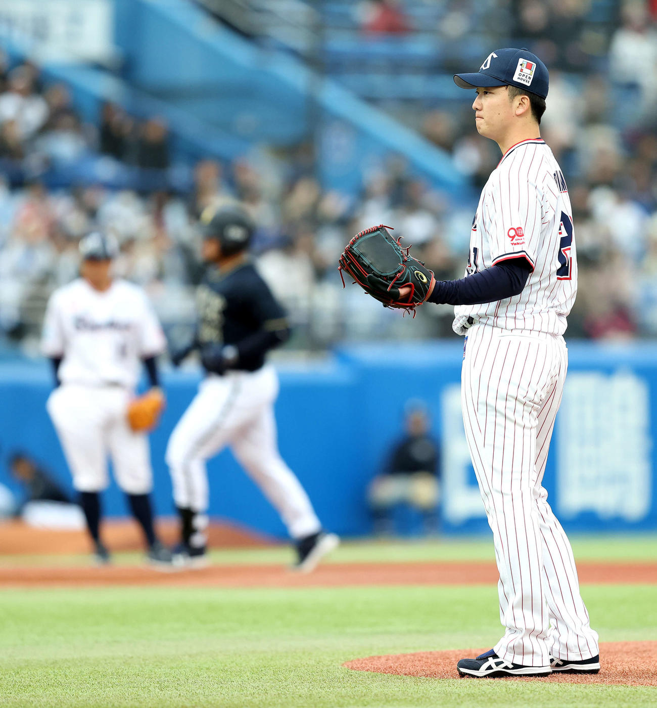 ヤクルト対オリックス　2回表オリックス無死、ディアスに左越え先制ソロ本塁打を浴びる吉村（撮影・河田真司）