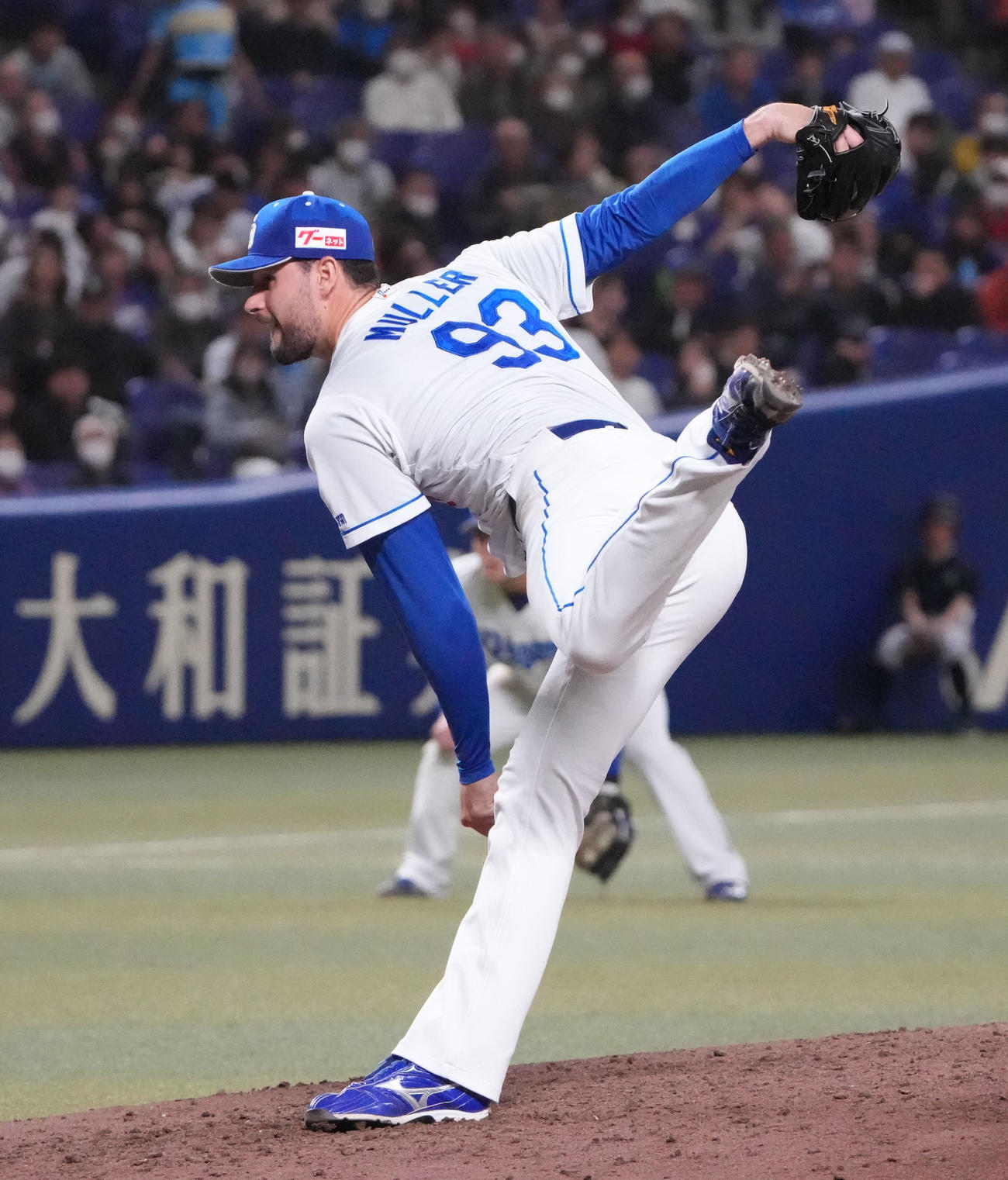 中日対西武　6回表、力投する中日先発のマラー（撮影・森本幸一）