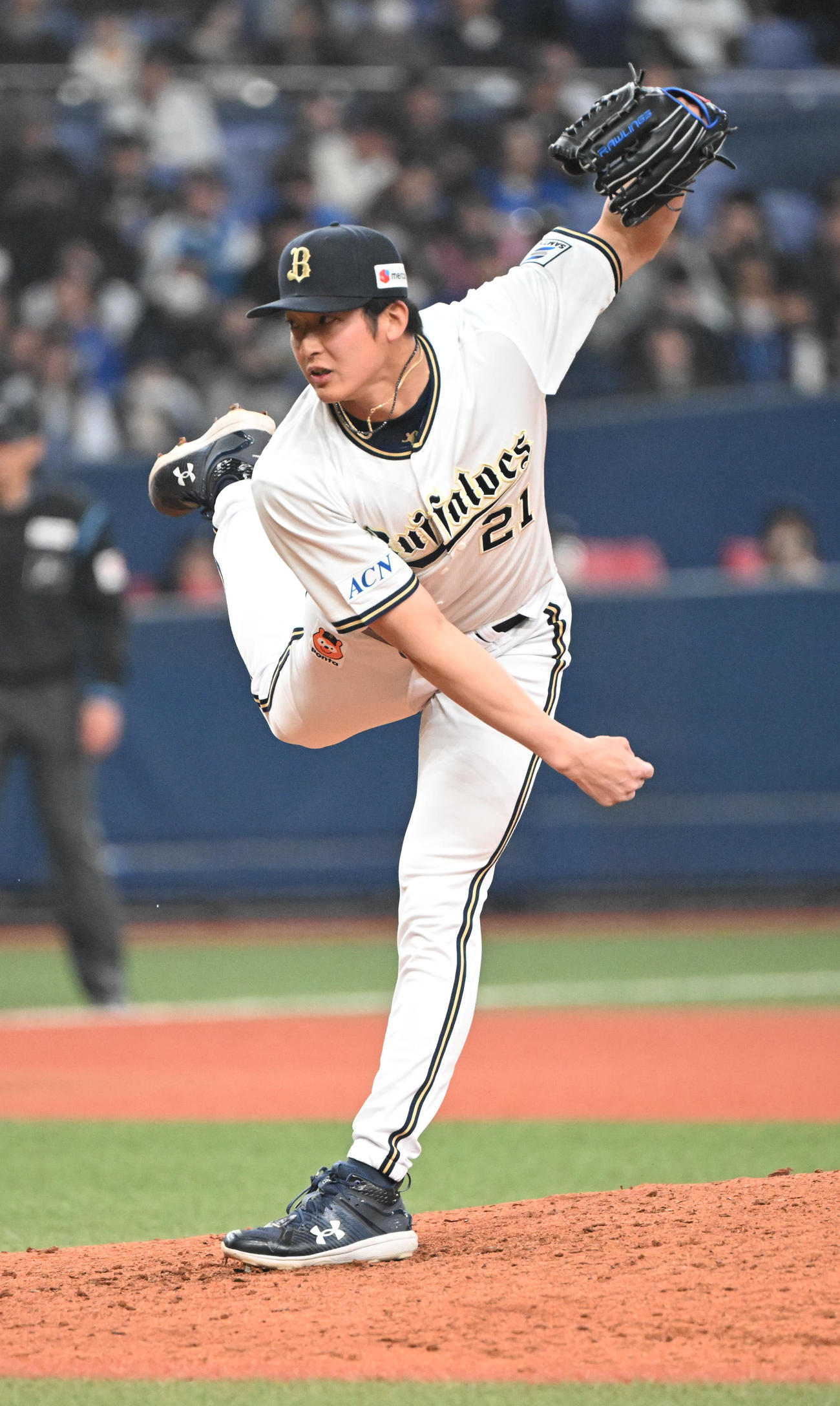 オリックス山崎颯一郎（2025年3月9日撮影）