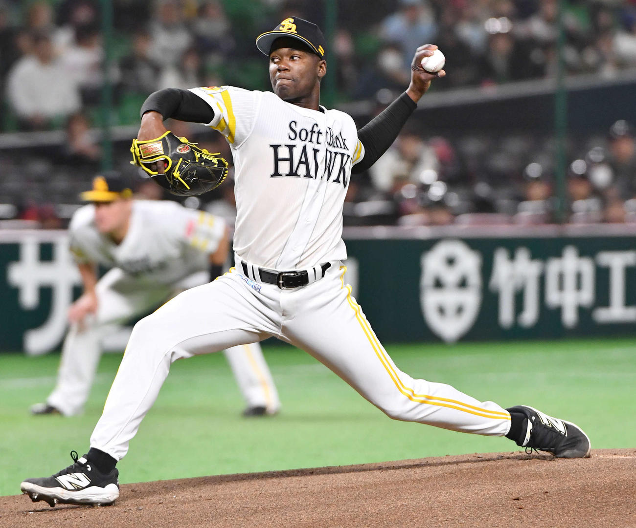 ソフトバンク対中日　ソフトバンク先発のモイネロ（撮影・岩下翔太）