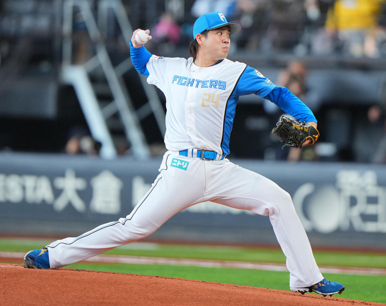 日本ハム対巨人　力投する日本ハム先発の金村（撮影・垰建太）