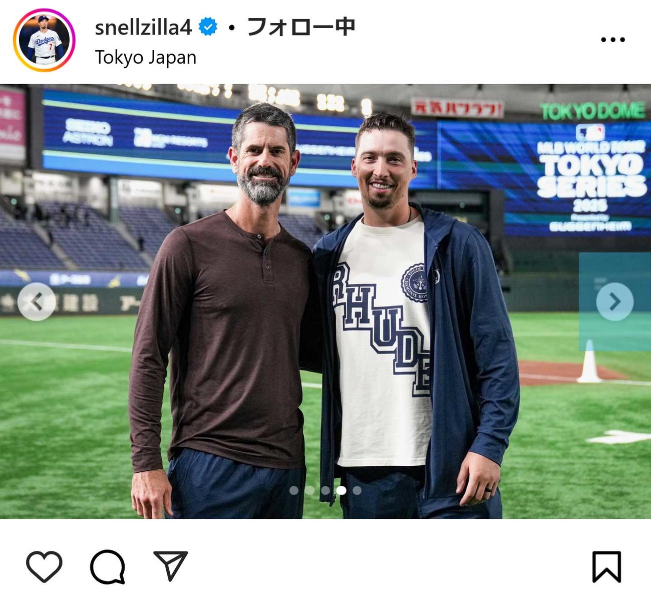 ブレーク・スネルのインスタグラムから