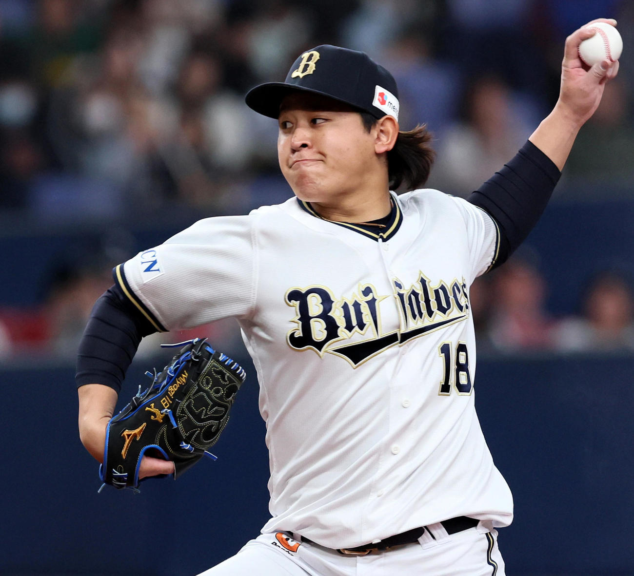 オリックス対阪神　阪神戦に先発する宮城（撮影・加藤哉）