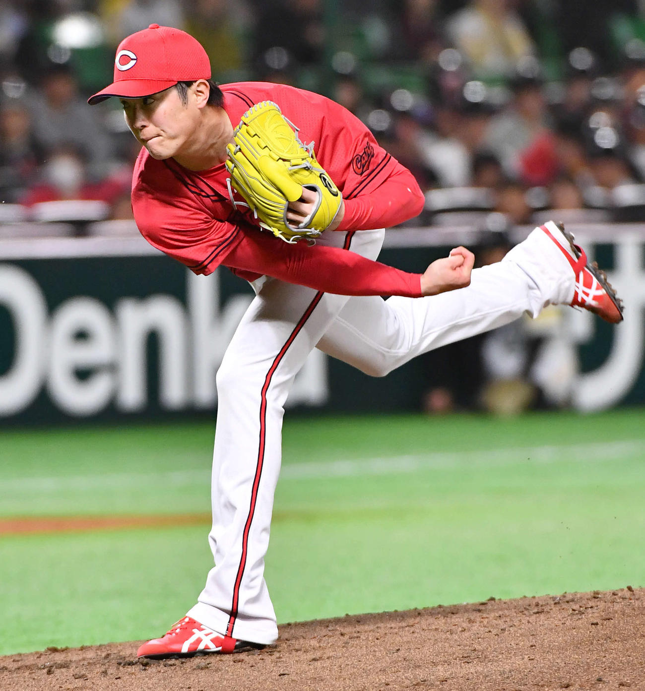 ソフトバンク対広島　広島先発の森下（撮影・岩下翔太）