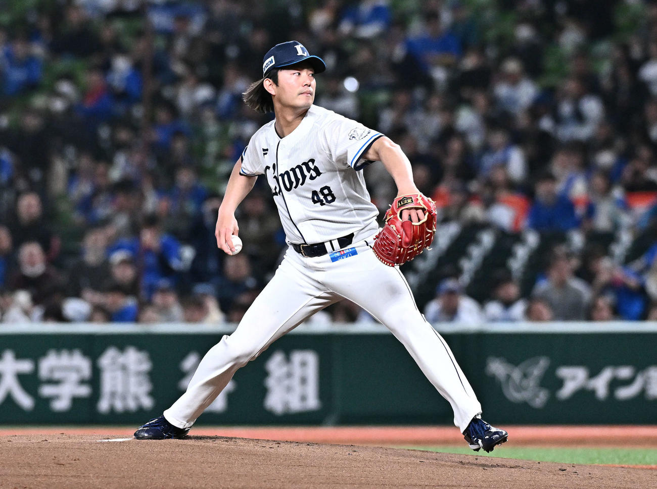 西武対DeNA　西武先発の今井（撮影・滝沢徹郎）