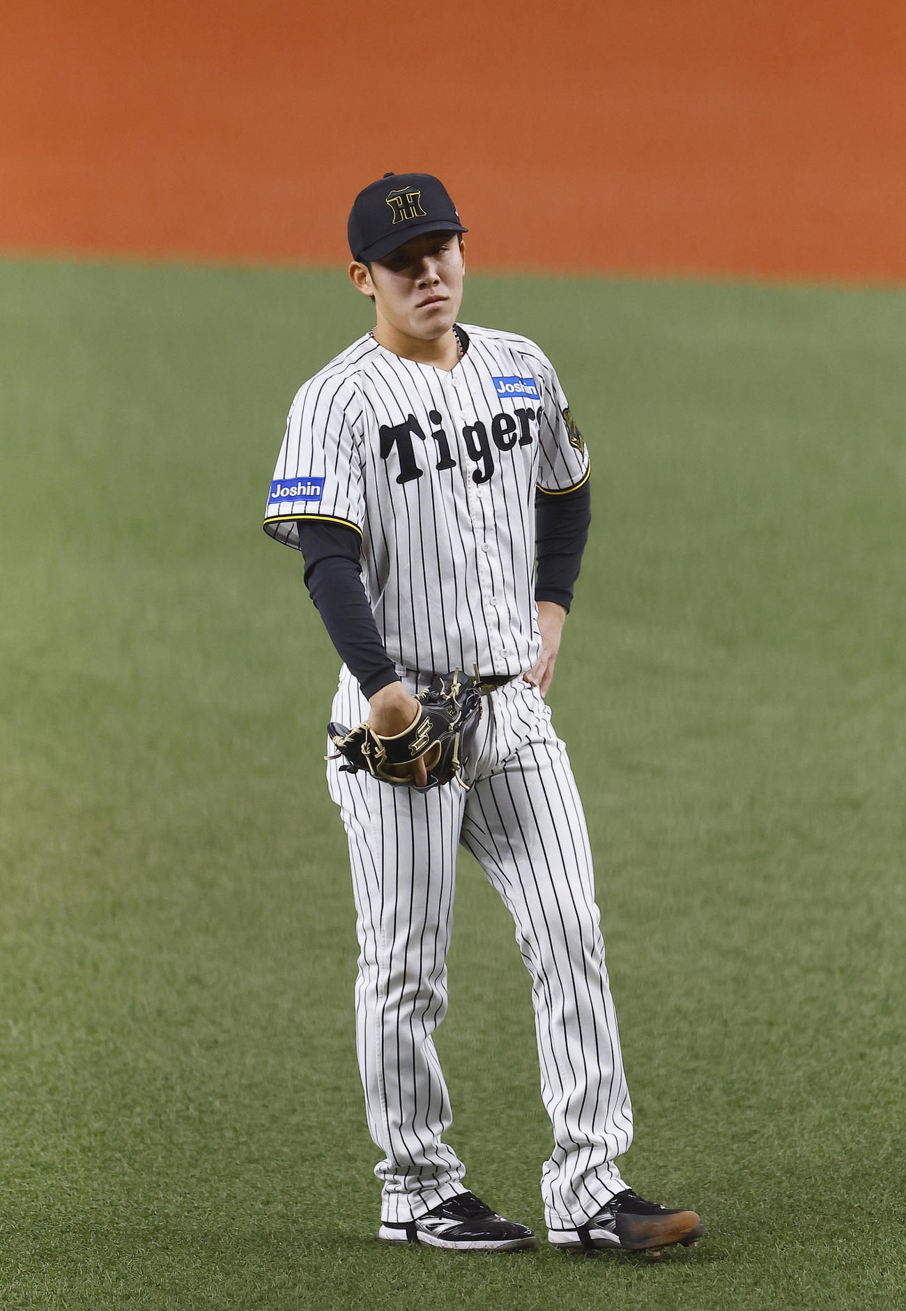 オリックス対阪神　1回表オリックス2死、紅林に本塁打を浴びた富田（撮影・藤尾明華）