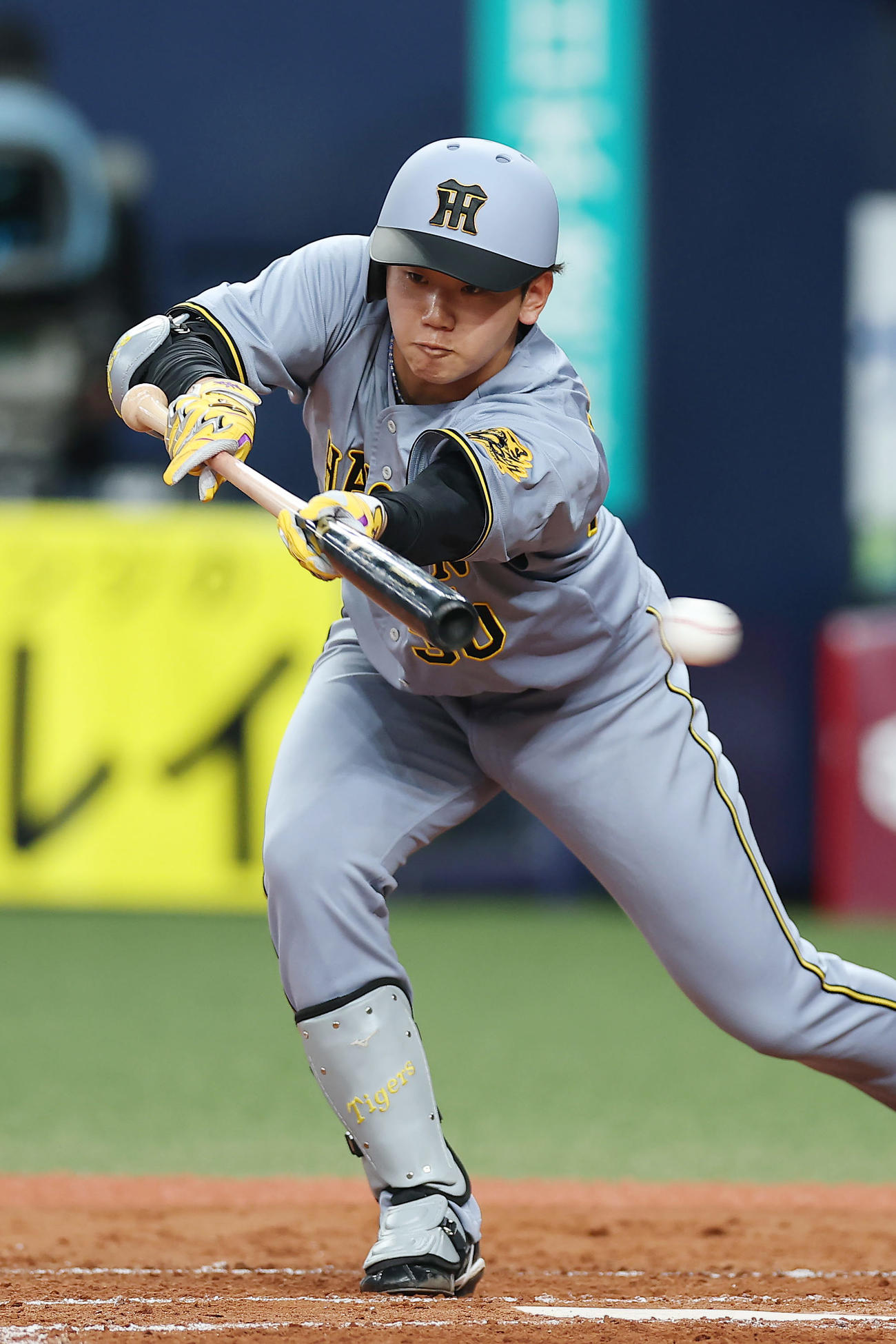 オリックス対阪神　5回表阪神1死二塁、犠打を失敗する門別（撮影・前田充）