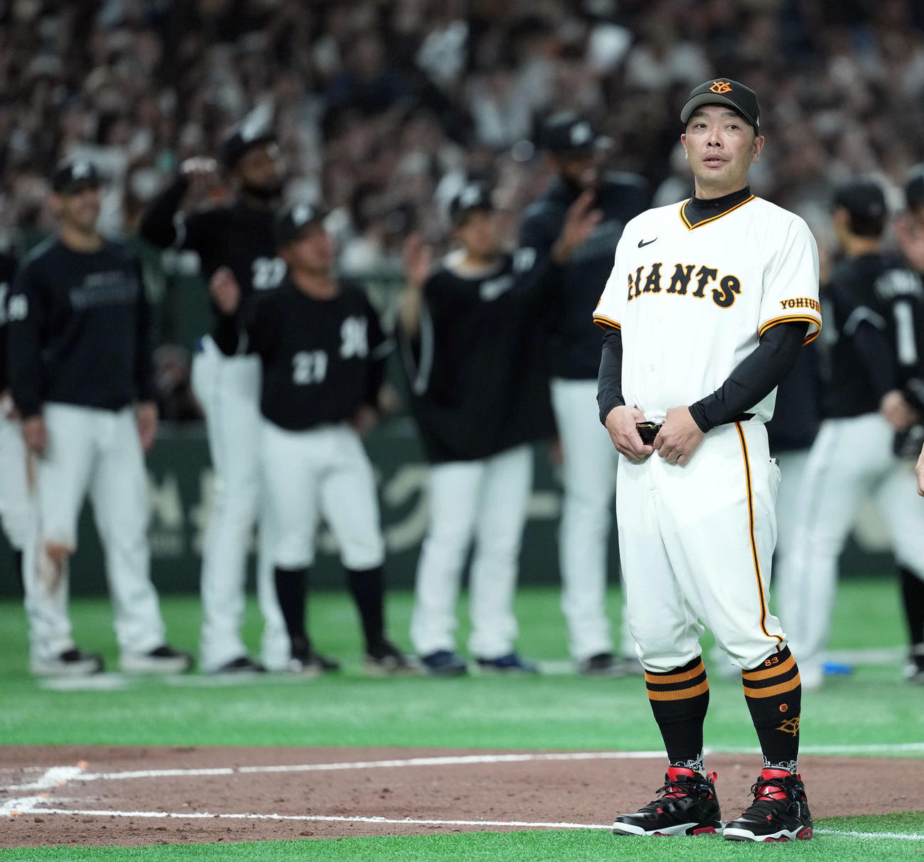 巨人対ロッテ　ロッテに2－1で敗れた巨人阿部監督（撮影・たえ見朱実）