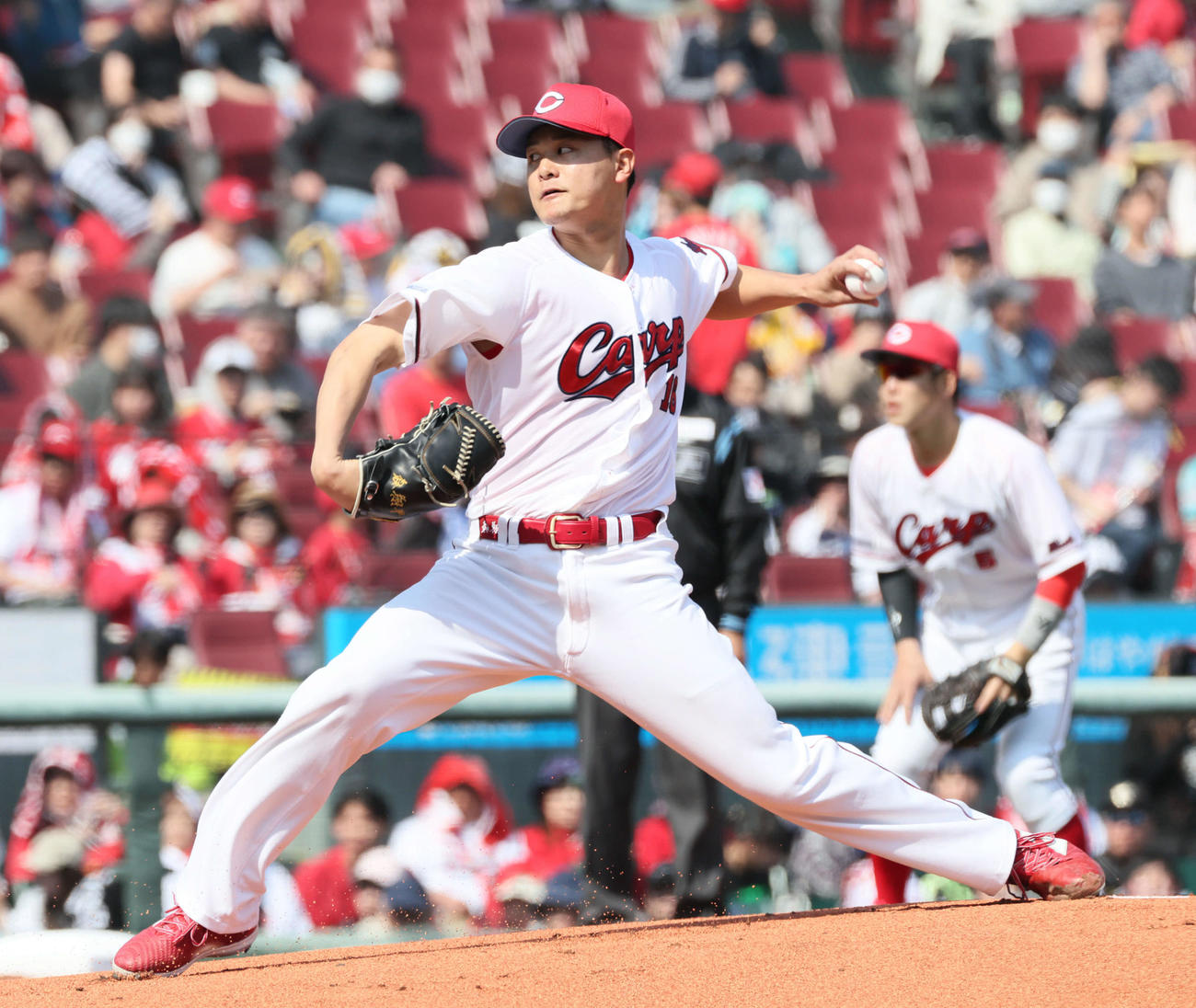 広島対ソフトバンク　広島先発の森（撮影・加藤孝規）