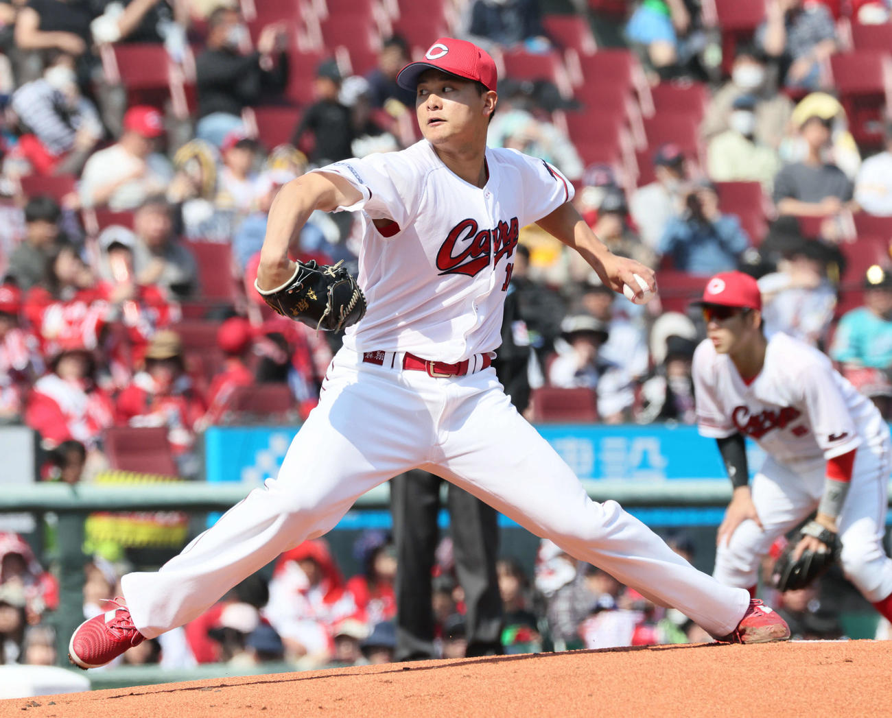 広島対ソフトバンク　広島先発の森（撮影・加藤孝規）