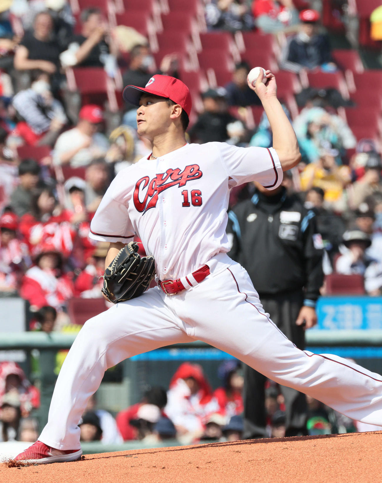 広島対ソフトバンク　広島先発の森（撮影・加藤孝規）