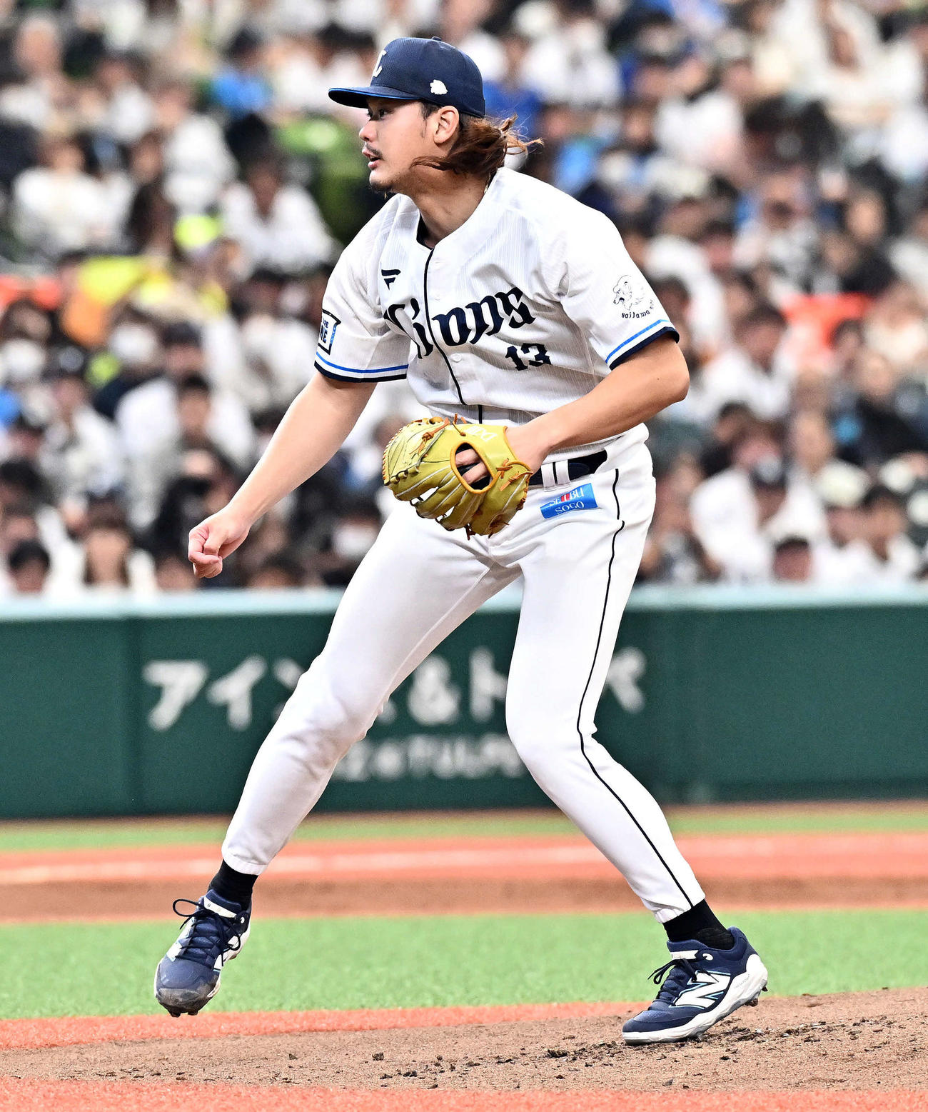 西武対DeNA　西武先発の高橋（撮影・滝沢徹郎）