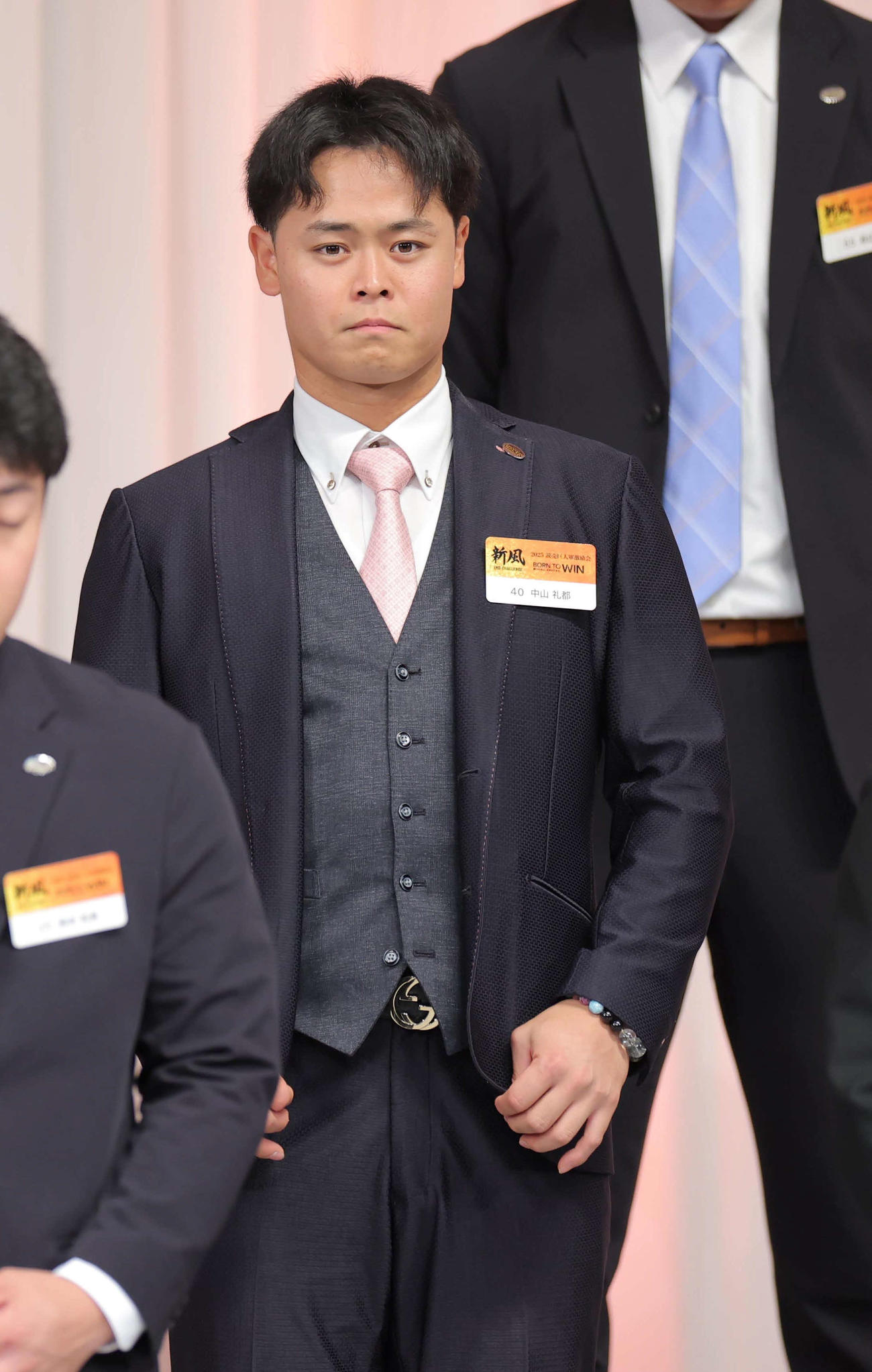 読売巨人軍激励会に出席した巨人中山（代表撮影）