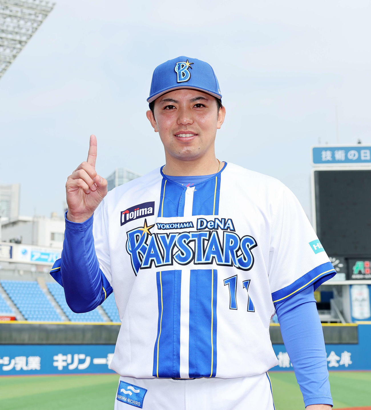 「まずはワンアウト」と語ったDeNA東（撮影・鈴木正人）　
