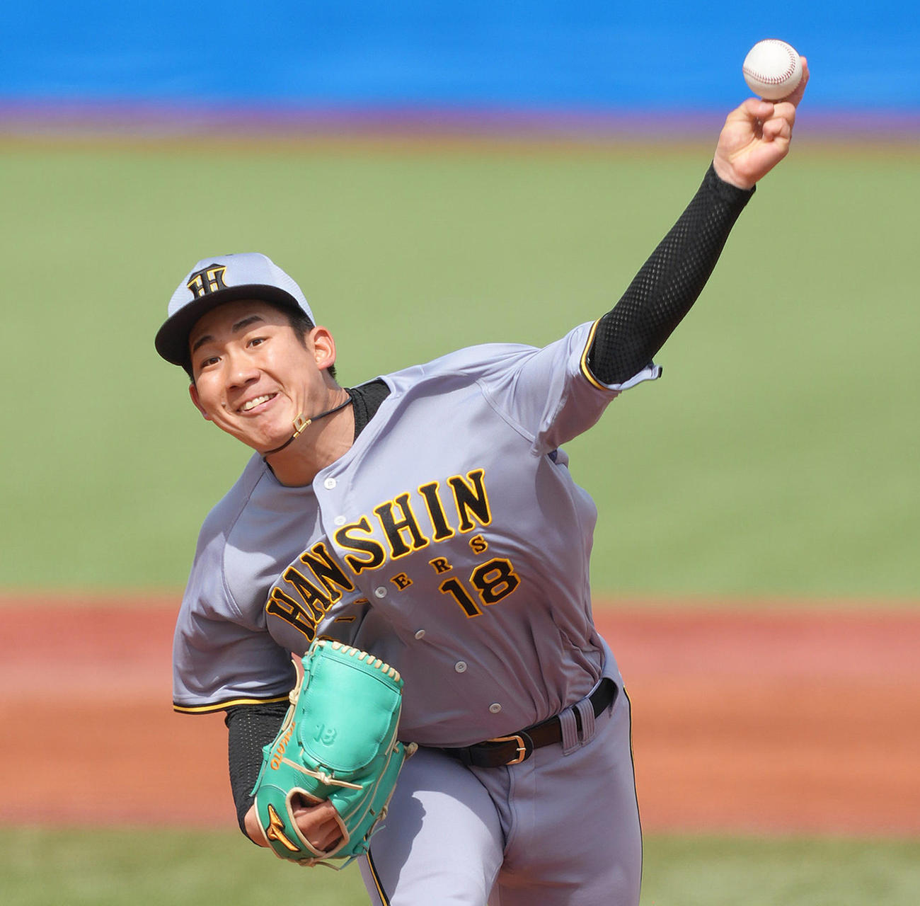 阪神の伊原陵人（2025年3月撮影）