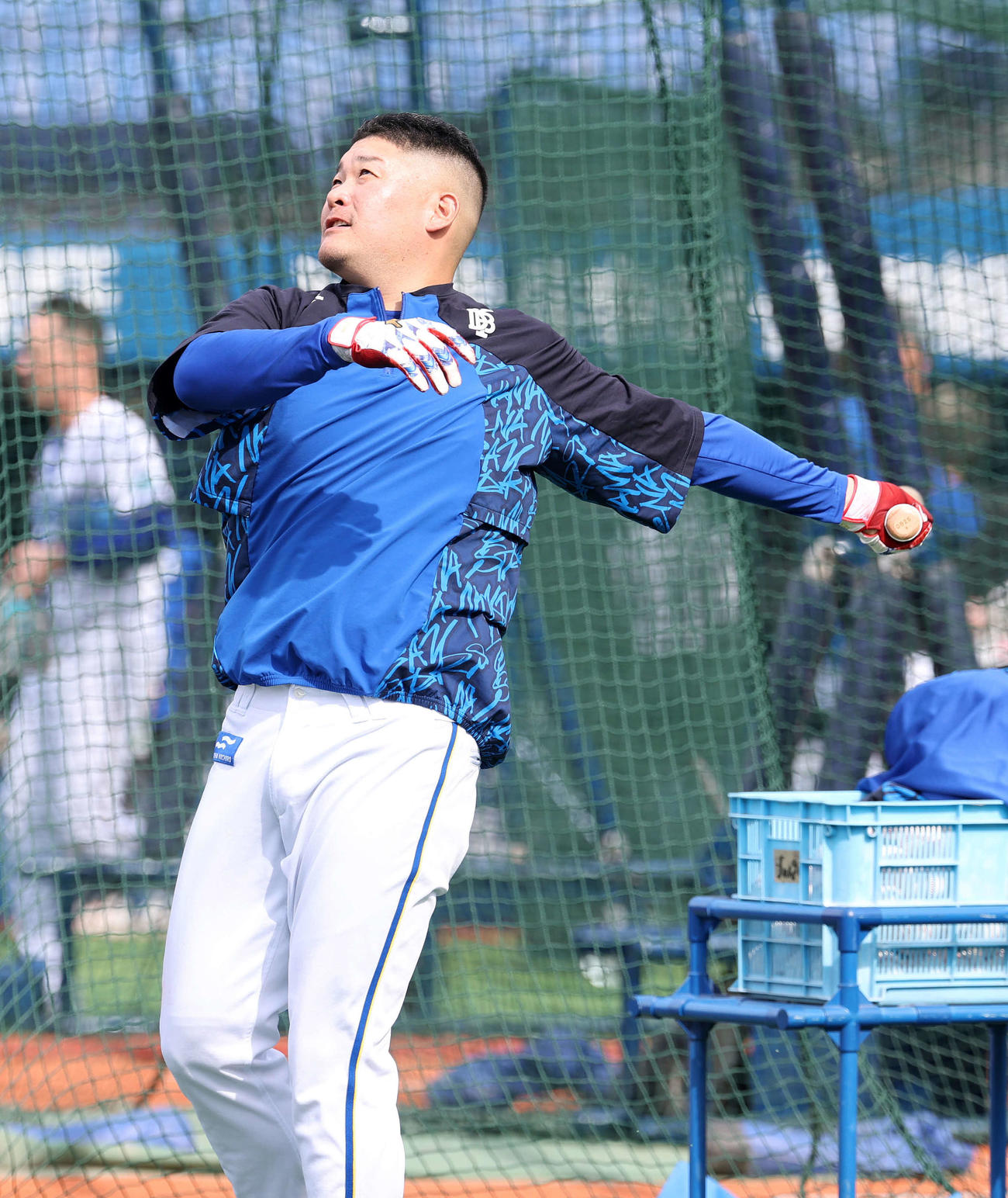 DeNA対中日　右打ちするDeNA筒香（撮影・鈴木正人）　