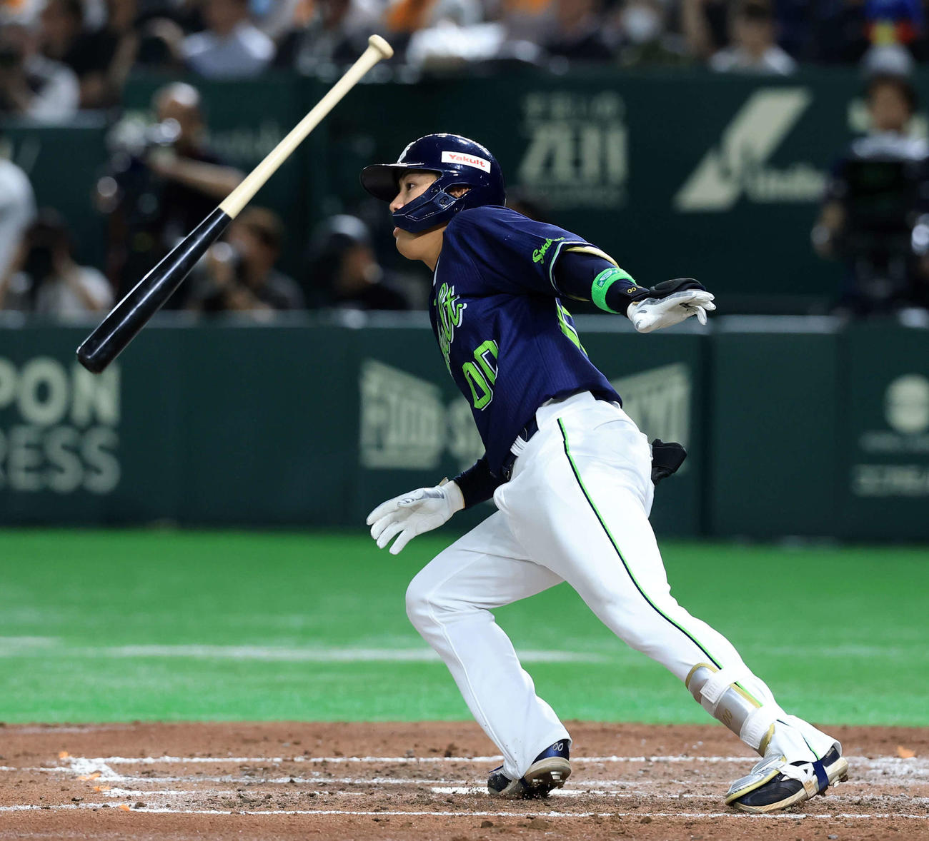 巨人対ヤクルト　5回表ヤクルト無死二、三塁、赤羽は先制左適時打を放つ（撮影・浅見桂子）