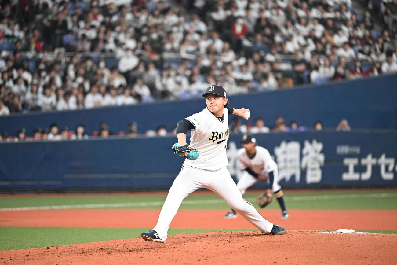 オリックス対楽天　宮城連続（撮影・和賀正仁）＝2025年3月28日、京セラドーム