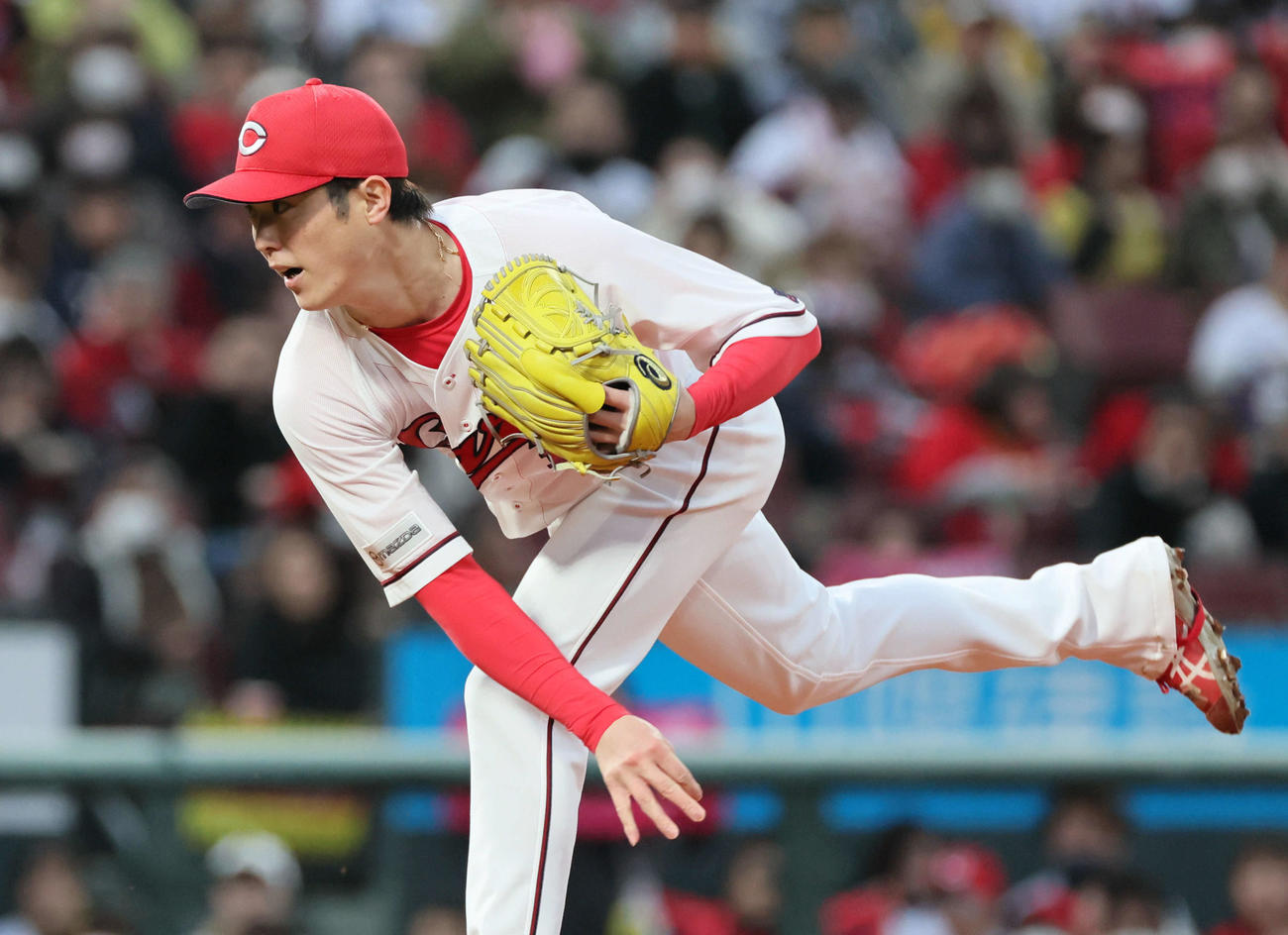 広島対阪神　広島先発の森下（撮影・加藤孝規）