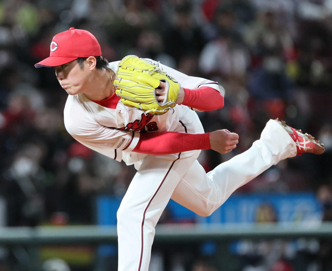 広島対阪神　広島先発の森下（撮影・加藤孝規）