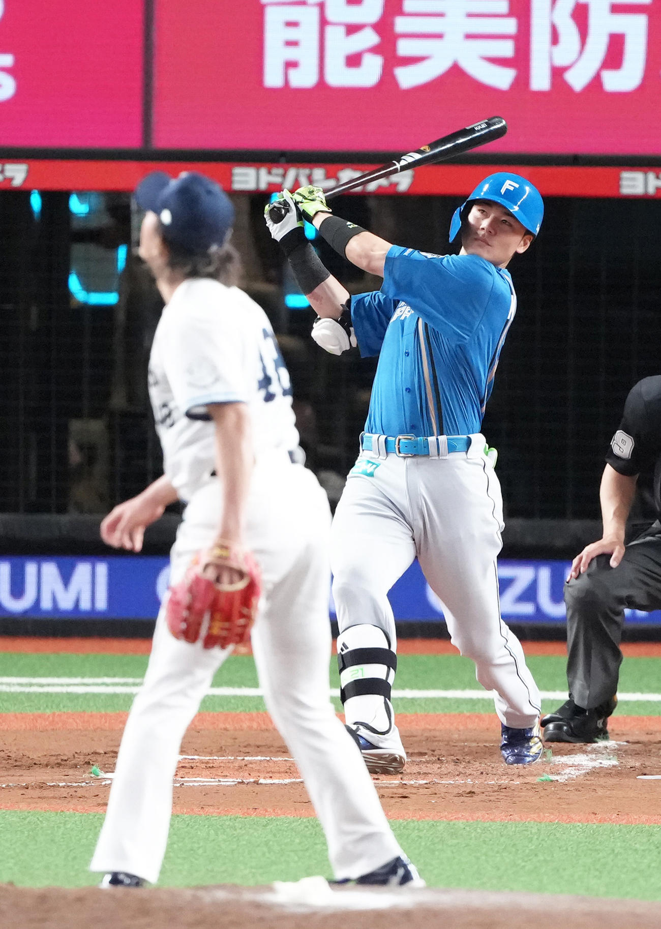 西武対日本ハム　7回表日本ハム無死、清宮幸は先制本塁打を放つ。投手今井（撮影・足立雅史）