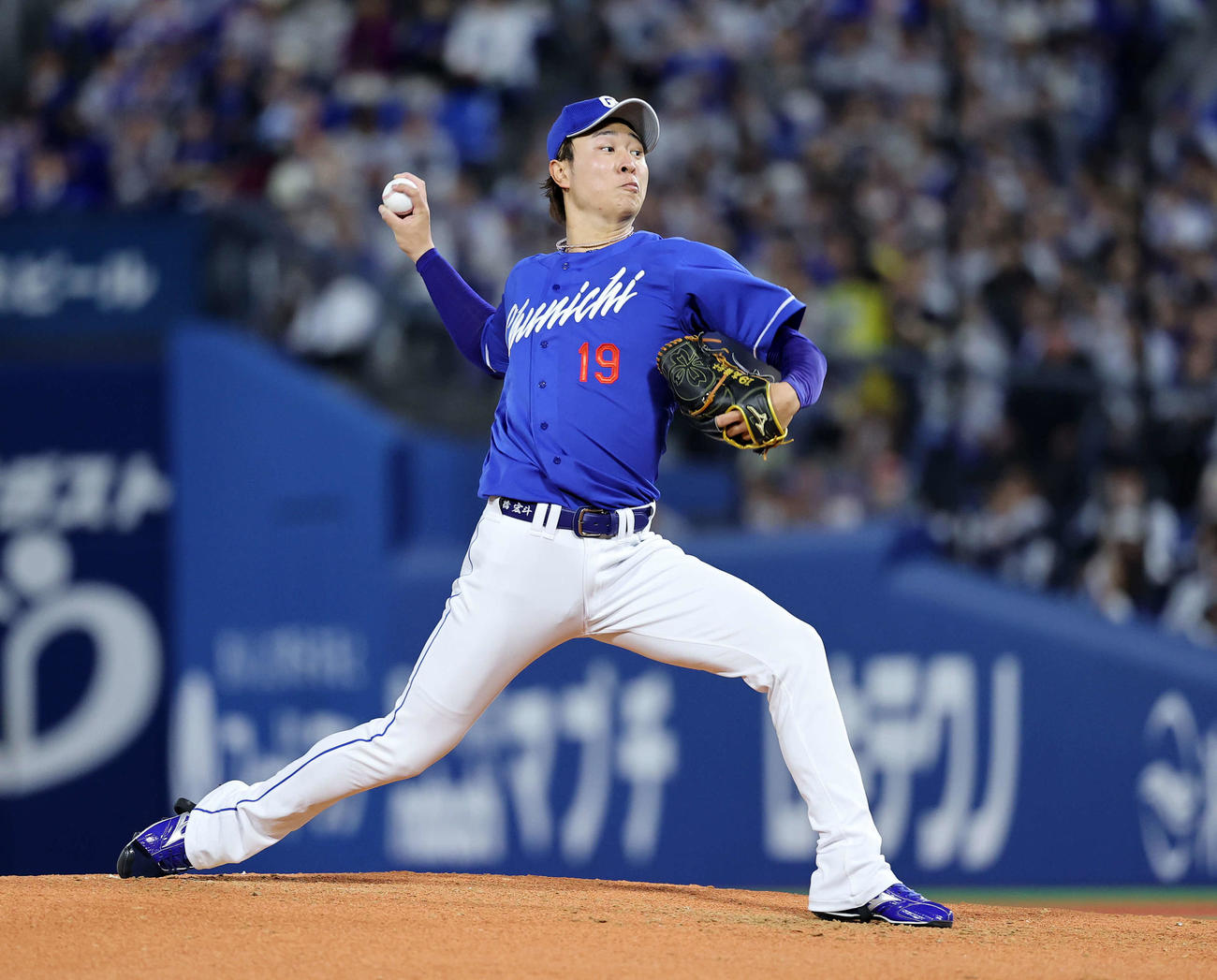 DeNA対中日　力投する中日先発の高橋宏（撮影・鈴木正人）　