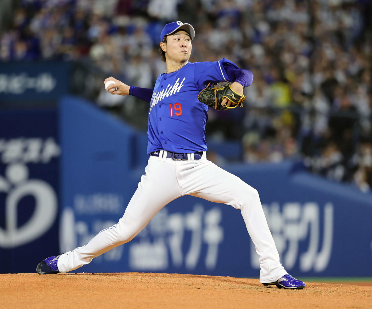 DeNA対中日　力投する中日先発の高橋宏（撮影・鈴木正人）　