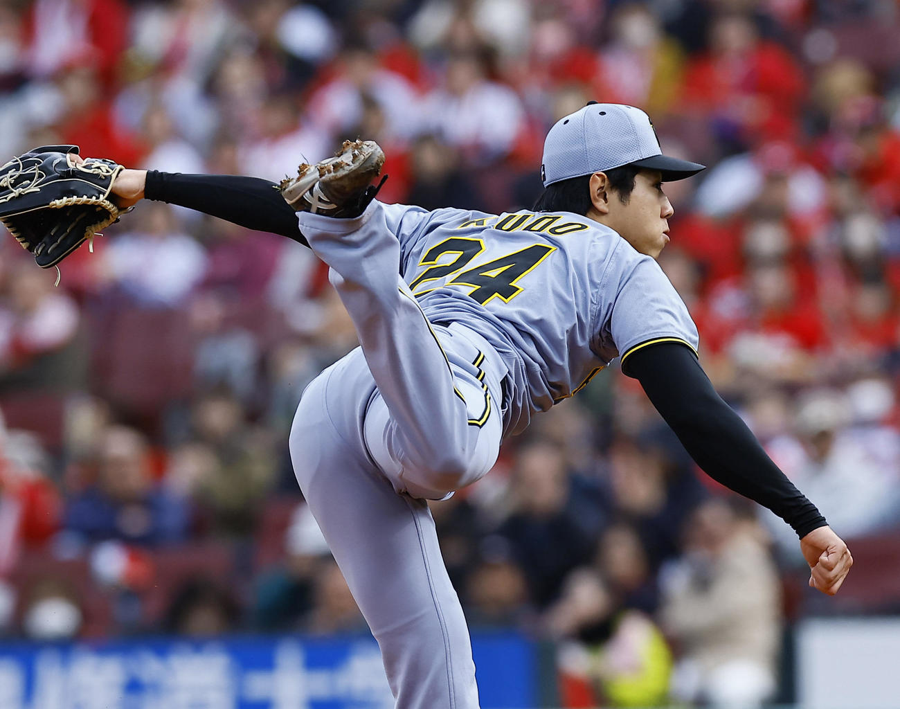 広島対阪神　5回、2番手で登板した阪神工藤（撮影・藤尾明華）