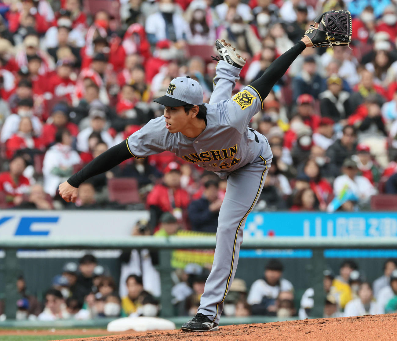 広島対阪神　5回裏広島、阪神2番手の工藤（撮影・加藤孝規）