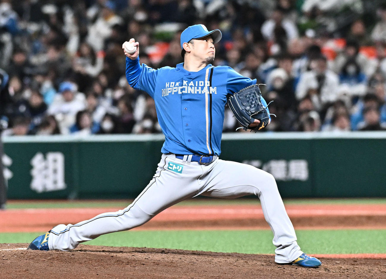 西武対日本ハム　日本ハム2番手の池田（撮影・滝沢徹郎）