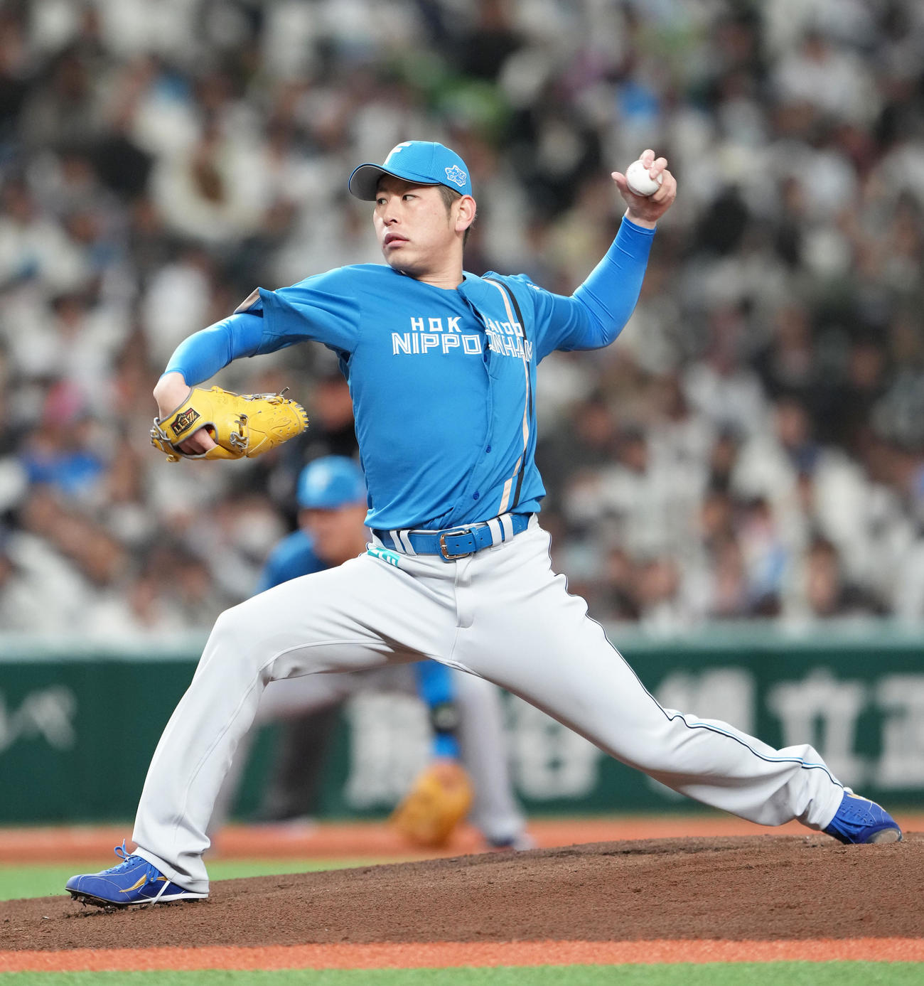 西武対日本ハム　日本ハム先発の加藤貴（撮影・足立雅史）