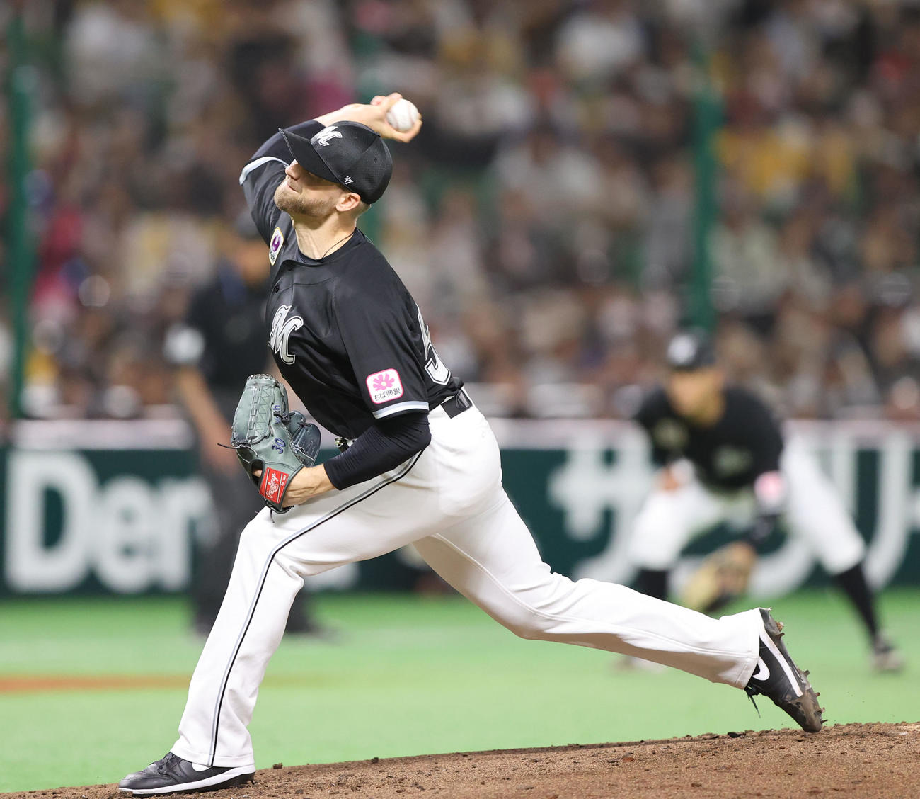 ソフトバンク対ロッテ　先発・ボス（撮影・梅根麻紀）