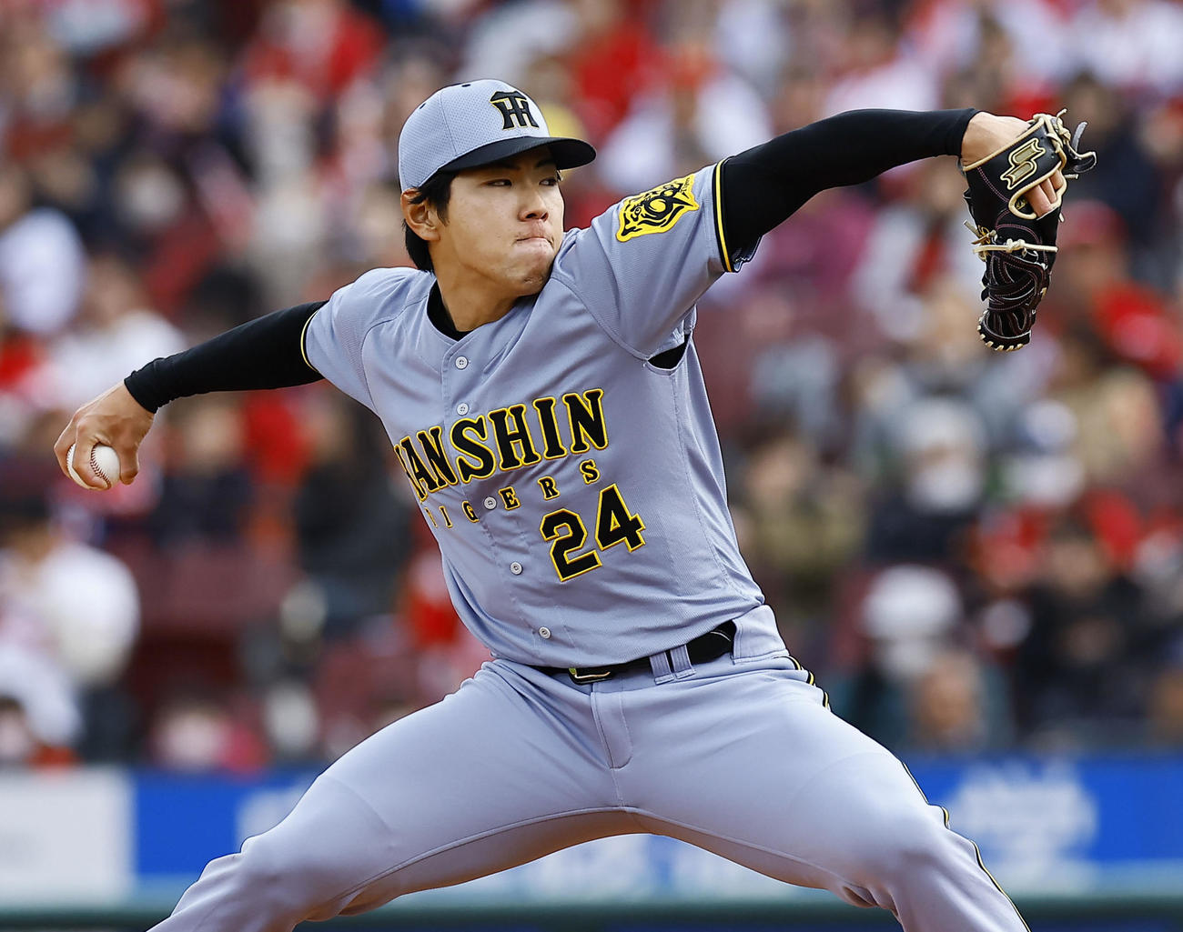 広島対阪神　5回、2番手で登板した阪神工藤（撮影・藤尾明華）