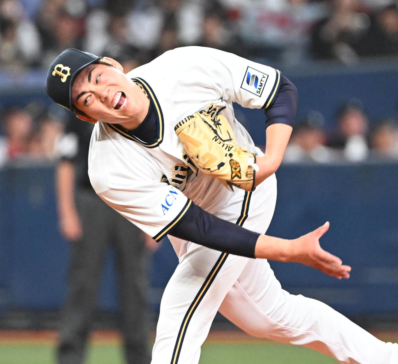 オリックス対楽天　先発するオリックス九里（撮影・和賀正仁）