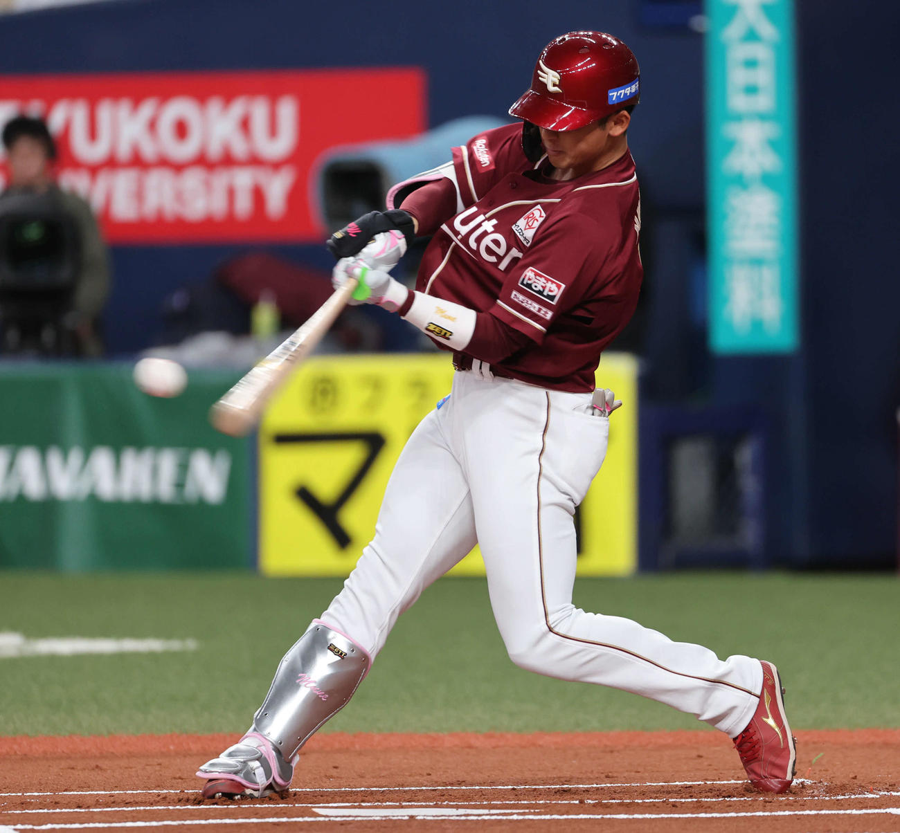 オリックス対楽天　1回表楽天1死、宗山は右飛に倒れる（撮影・西尾就之）