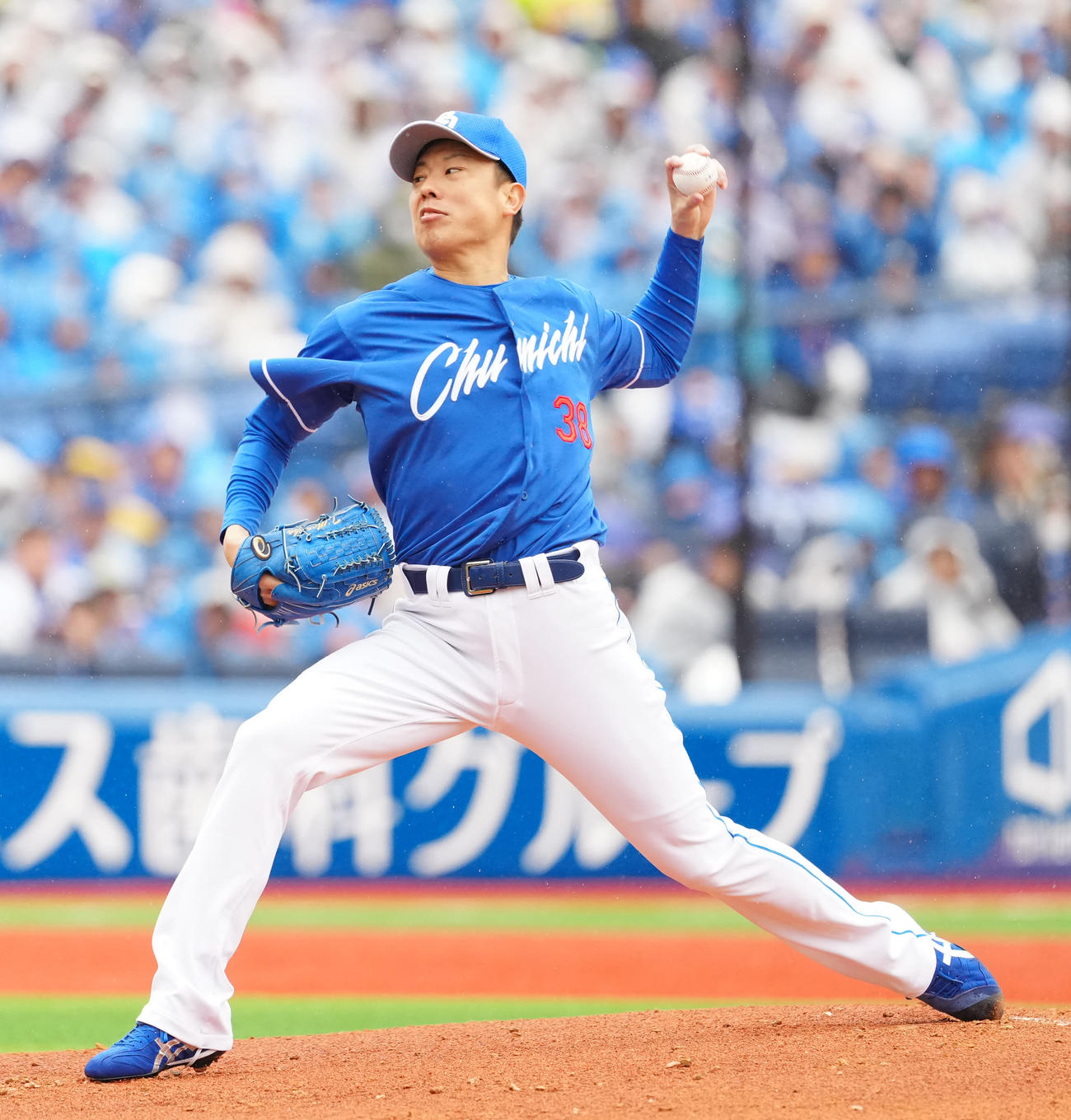 DeNA対中日　中日先発の松葉（撮影・江口和貴）