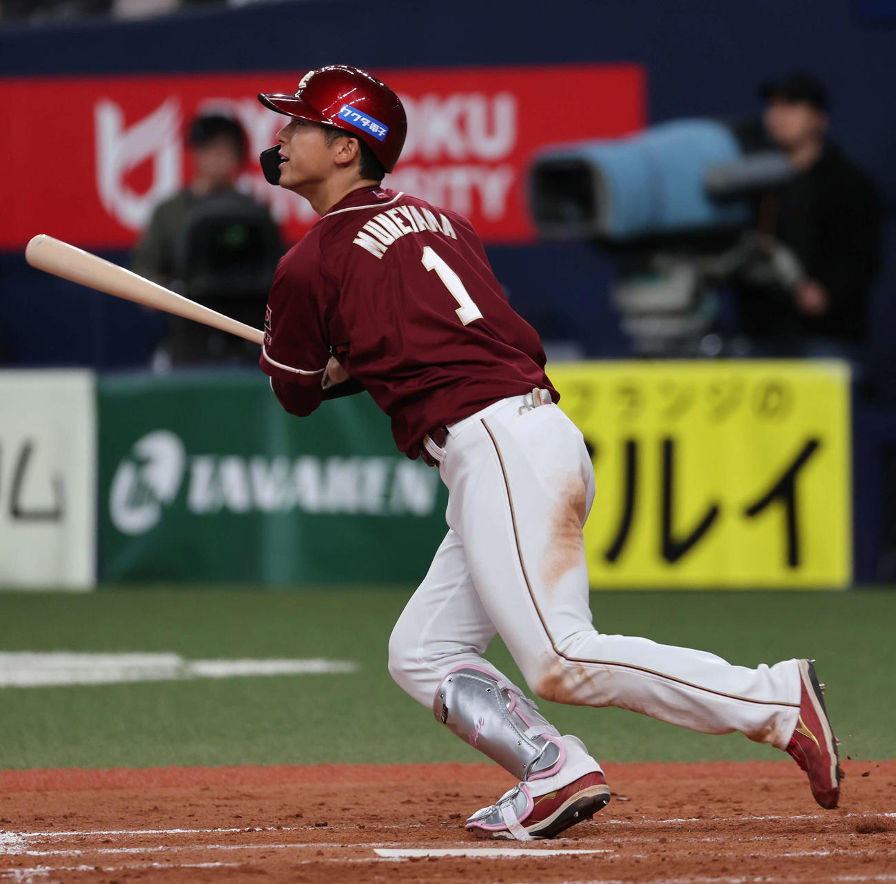 オリックス対楽天　9回表楽天2死、宗山は中前にこの日2安打目を放つ（撮影・西尾就之）